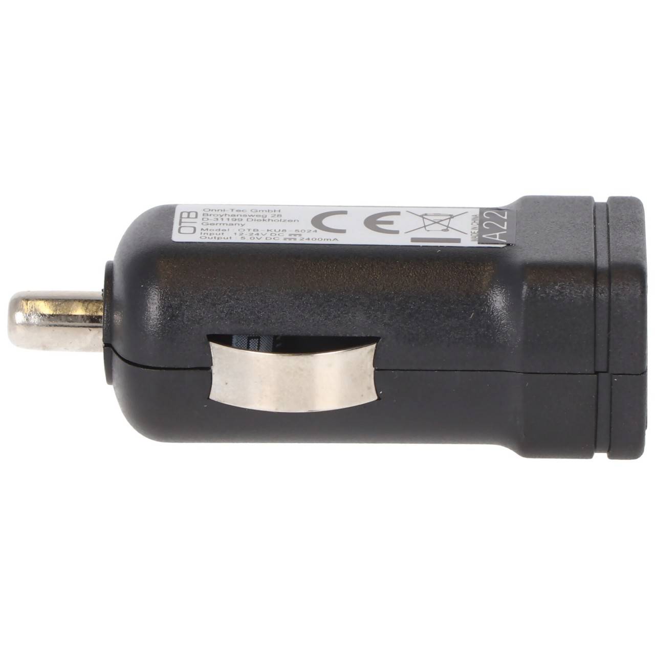 Caricabatteria da auto AccuCell USB - 2.4A con Auto-ID - nero-3
