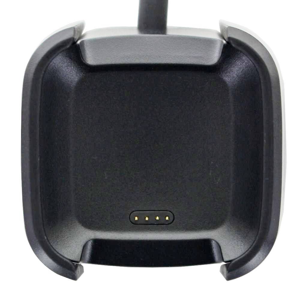 Caricabatterie adatto per Fitbit Versa nero con cavo USB da 1 metro, cavo di ricarica per Fitbit Versa-2