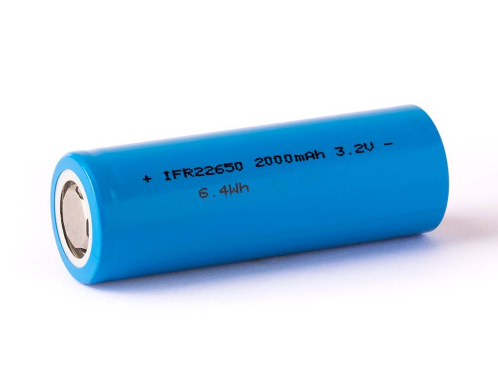 IFR22650 Batteria al litio ferro fosfato da 3,2 V a 3,3 V 2000 mAh LiFePO4, dimensioni nota 65x22,1 mm-0