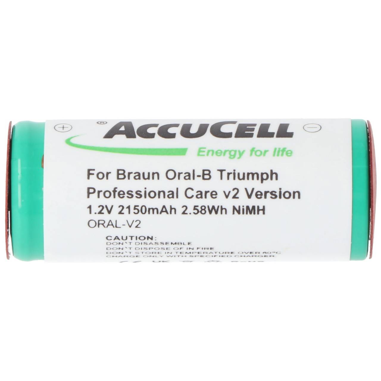 Batteria adatta per Braun Oral-B Triumph Professional Care versione v2, capicorda a saldare al centro larghi 2mm,...-2