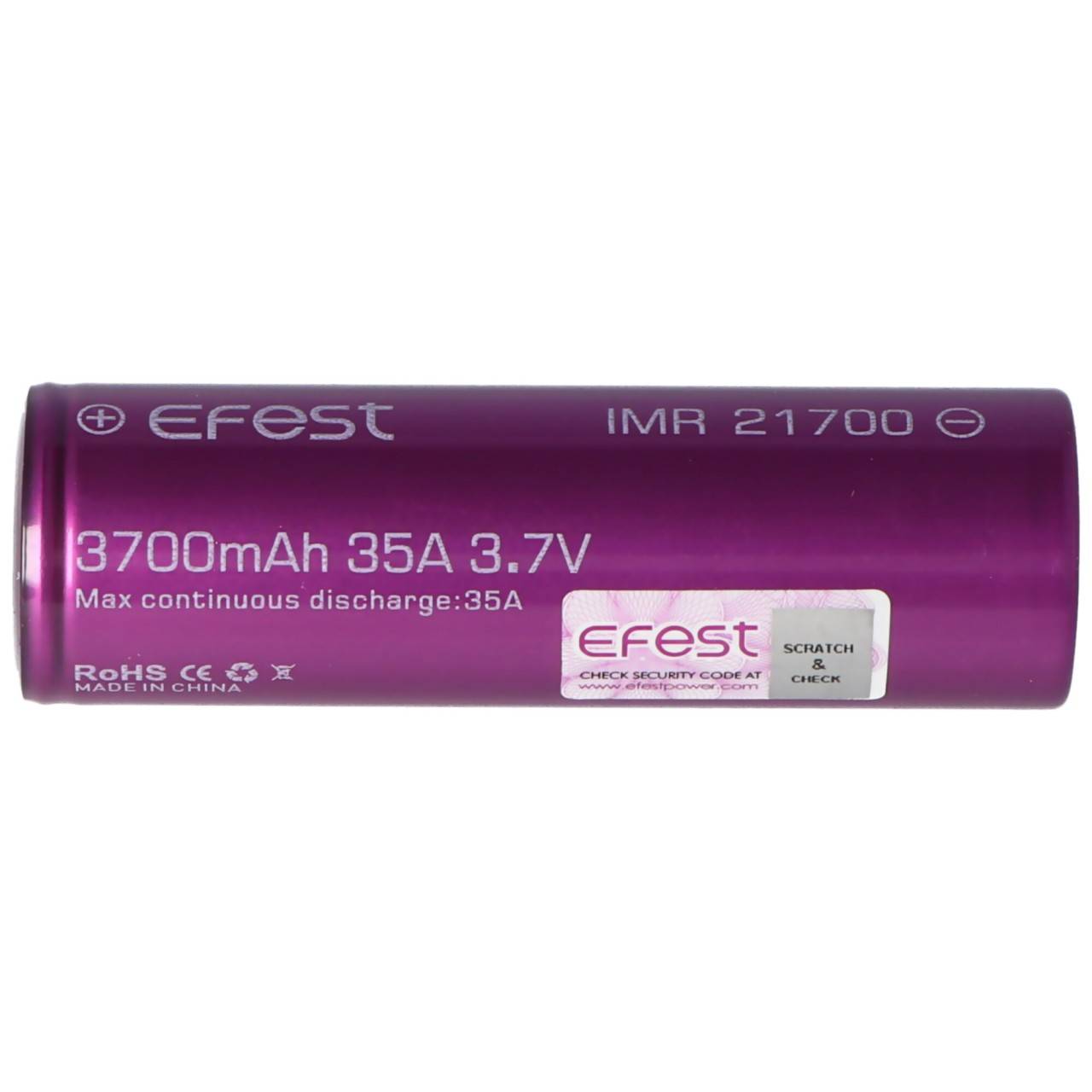 Efest IMR21700 - Batteria agli ioni di litio da 3700 mAh, 3,6 V - 3,7 V minimo 3630 mAh tipico 3700 mAh massimo...-4