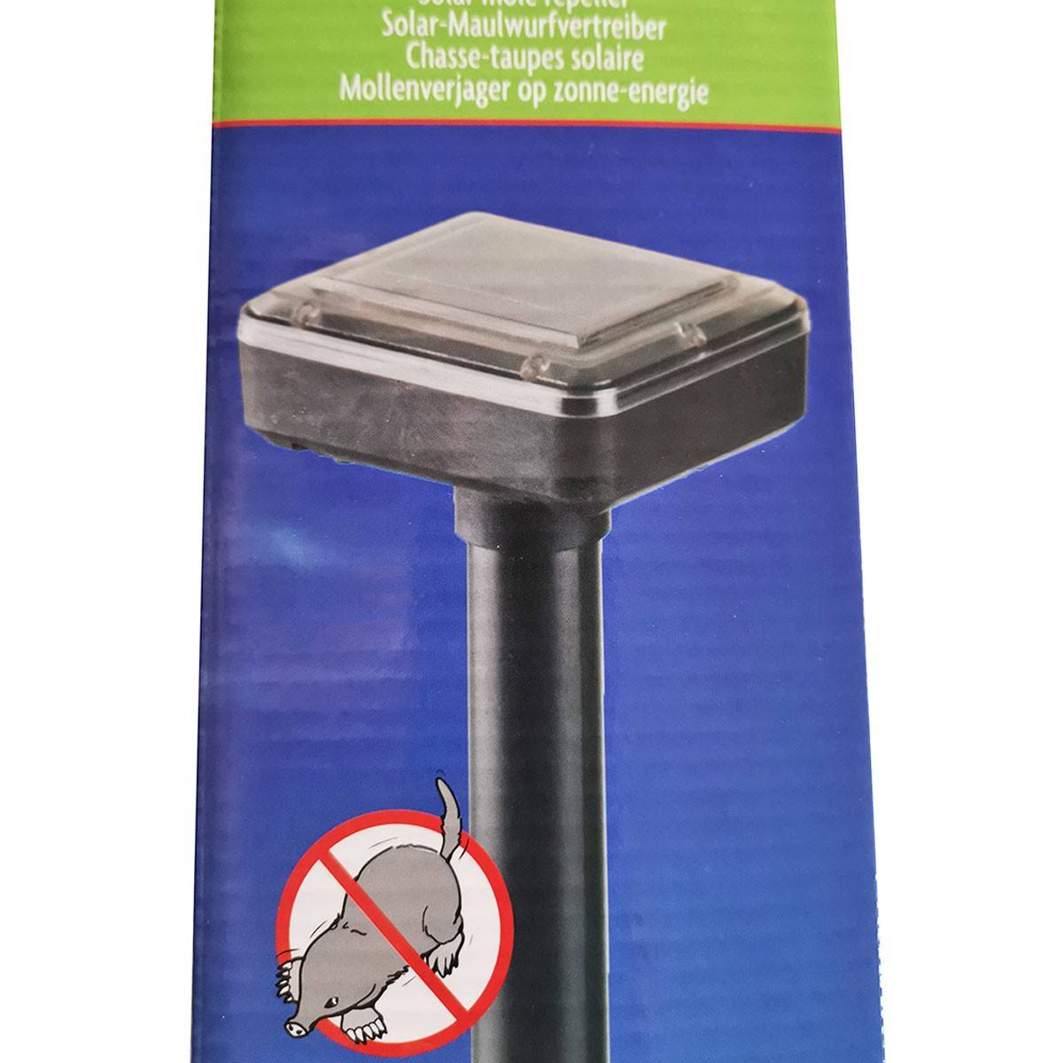 Dissuasore per talpe solare, repellente per talpe con tecnologia solare e batteria NiMH, altezza circa 37 cm-1