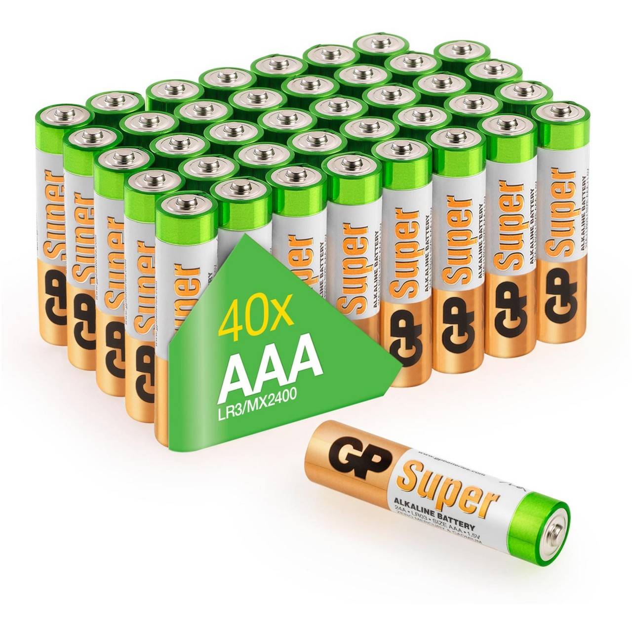 AAA Micro Batteria GP Alkaline Super 1.5V 40 pezzi-2