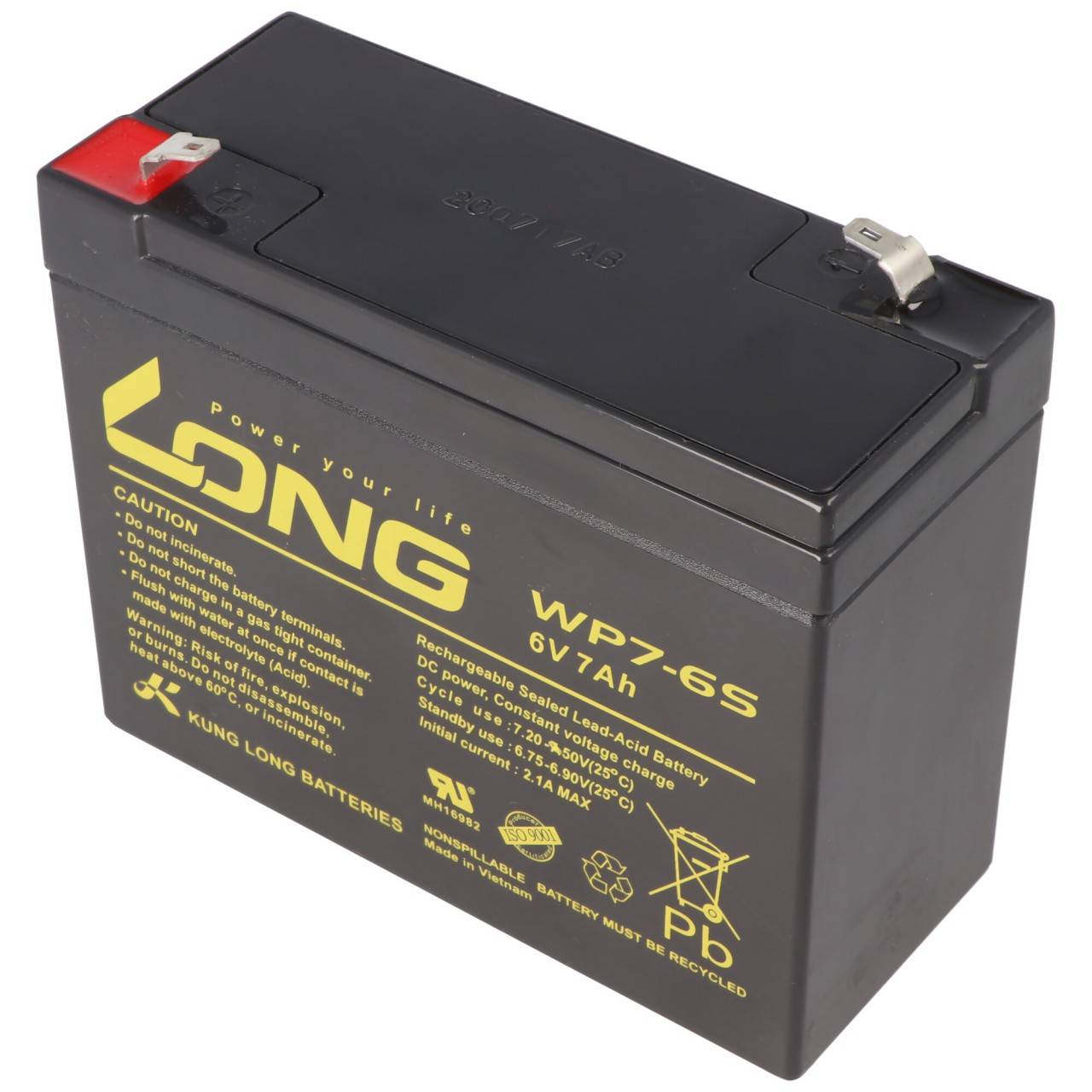 Batteria al piombo gel con adattatore per lampada flash elettronica Horizon Tele-Flash 6V 7Ah-1