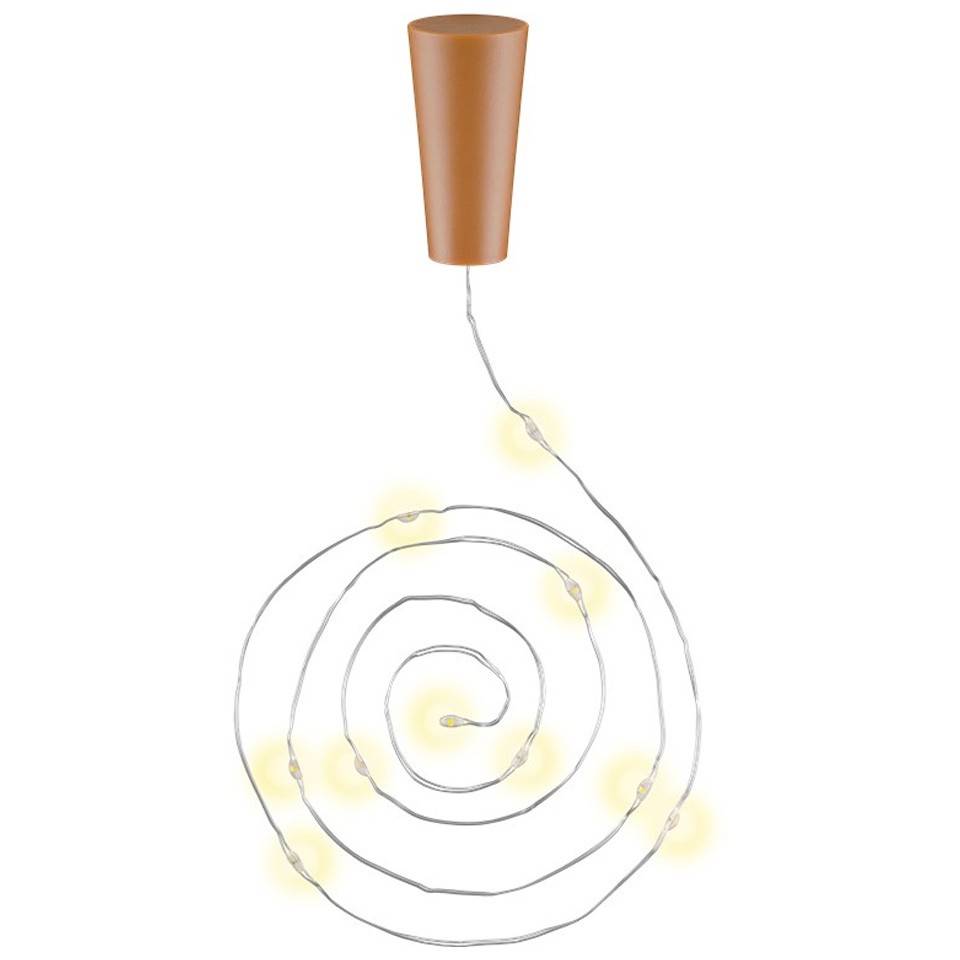Confezione da 10 lucine per bottiglie a LED incluse batterie, l'illuminazione è ideale per bottiglie di vetro-0