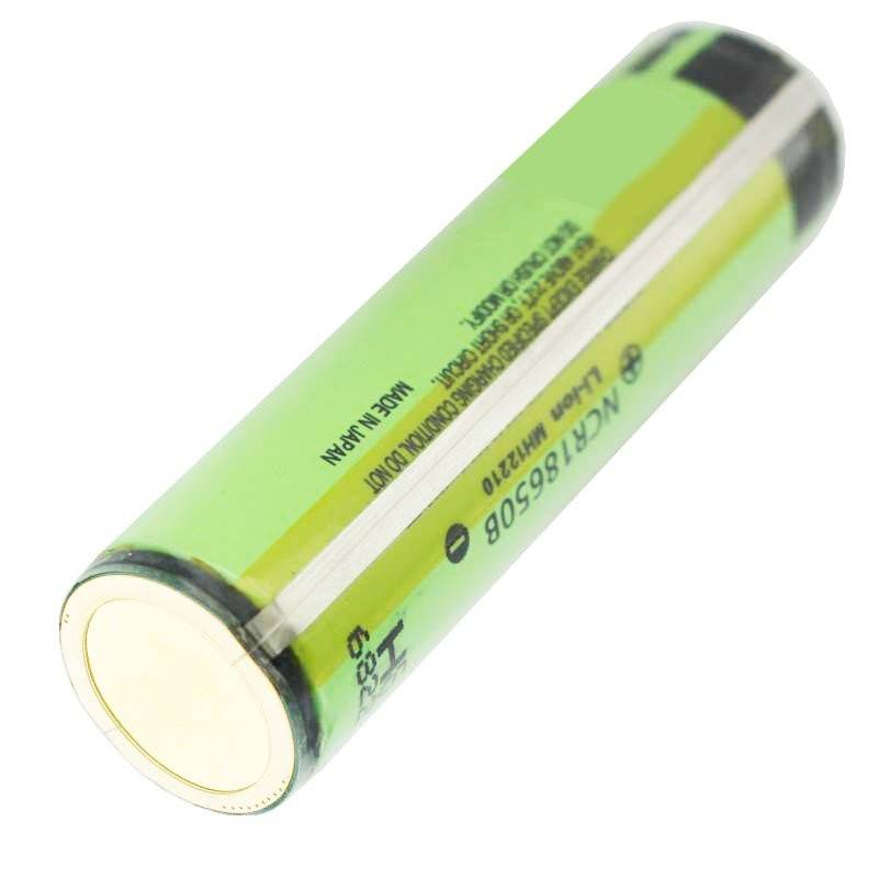 Batteria agli ioni di litio Panasonic 18650 protetta con 3,7 volt, 3400 mAh 2 pezzi e caricabatterie rapido LCD-4