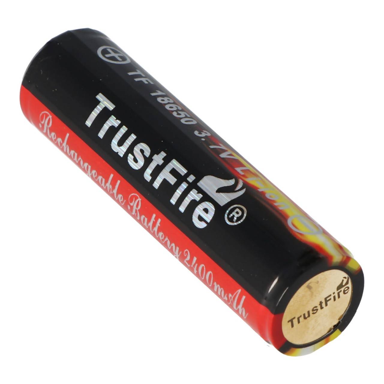 Trustfire 18650 2400mAh 3,7V protetto, dimensioni note 68,5x18,3mm-4