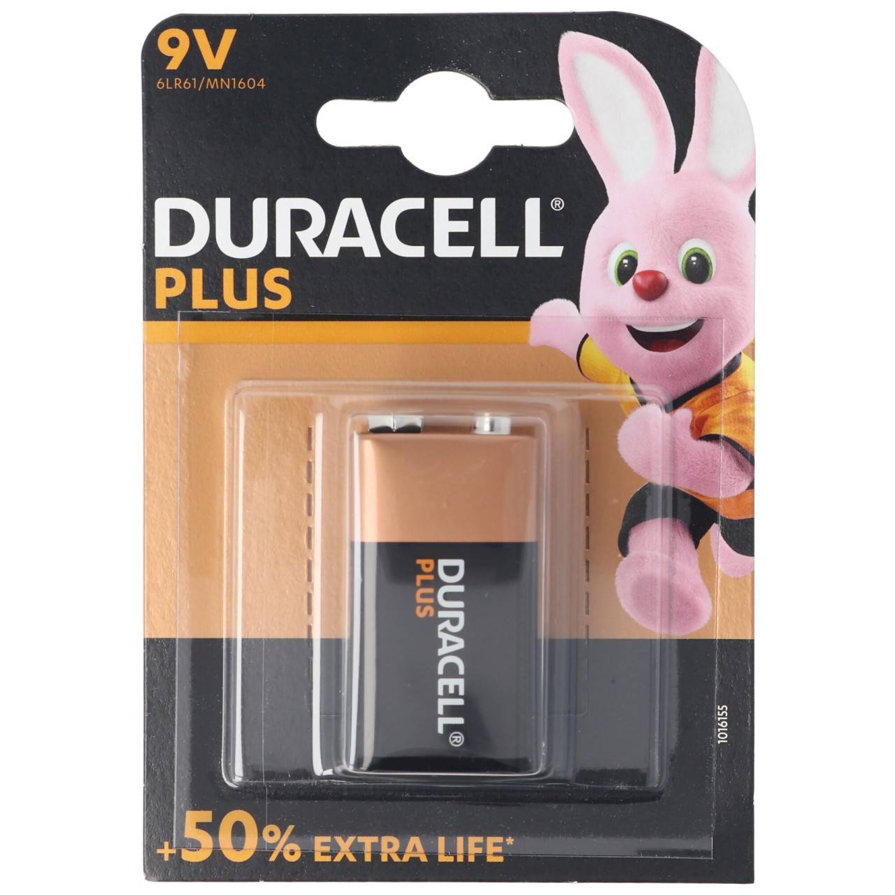 DURACELL Plus 9 Volt/6LR61 Confezione da 1 batteria alcalina 9V E-Block-0