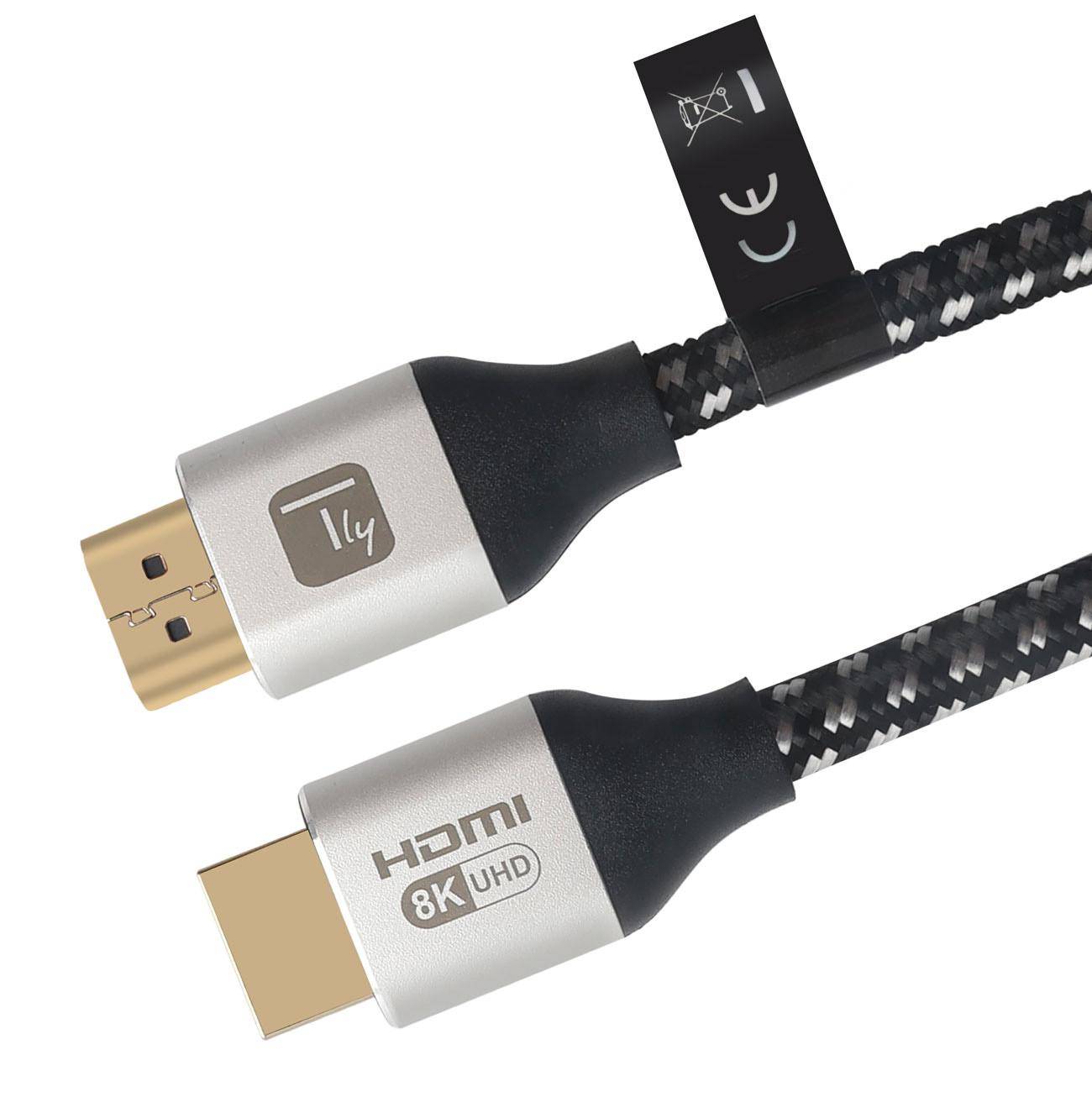 CAVO VIDEO/AUDIO HDMI ULTRA HIGH SPEED 48Gbps M/M 8K/60Hz TECHLY 2mt-0
