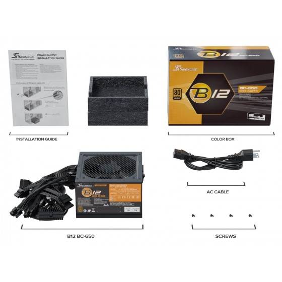Seasonic Alimentatore B12 BC-650 con certificazione 80 PLUS Bronze - 650W-6
