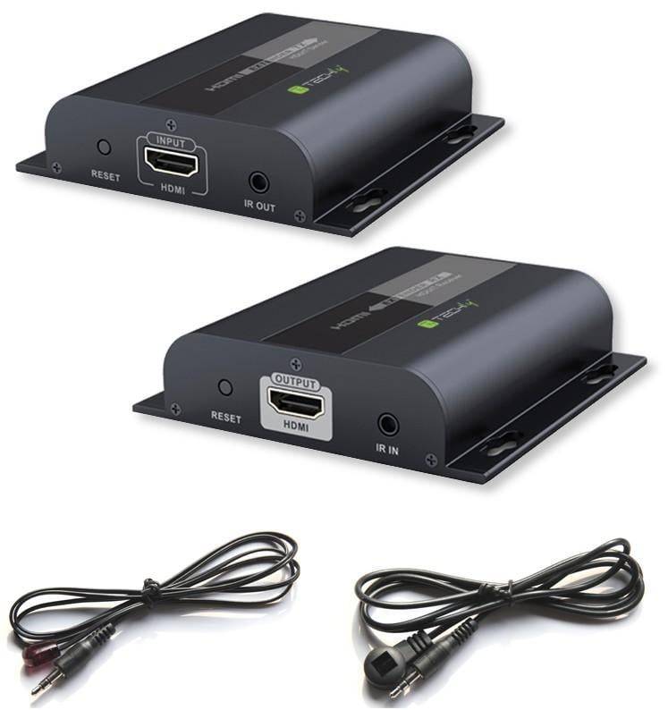 TECHLY Ricevitore Aggiuntivo Extender HDMI HDbitT IR su Cavo Cat.6 120m Nero-9