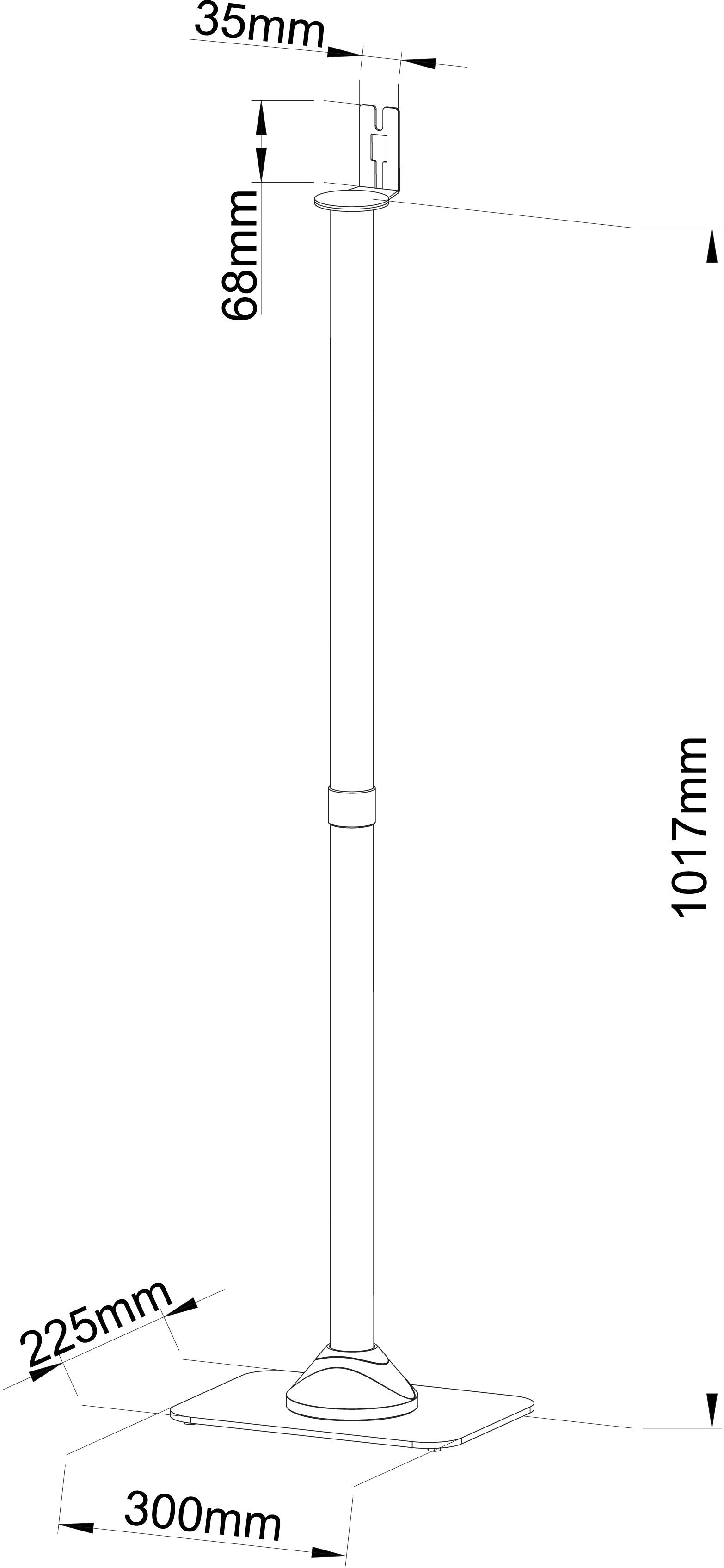 Supporto da Pavimento per Diffusore Audio Sonos Play 1 nero-2
