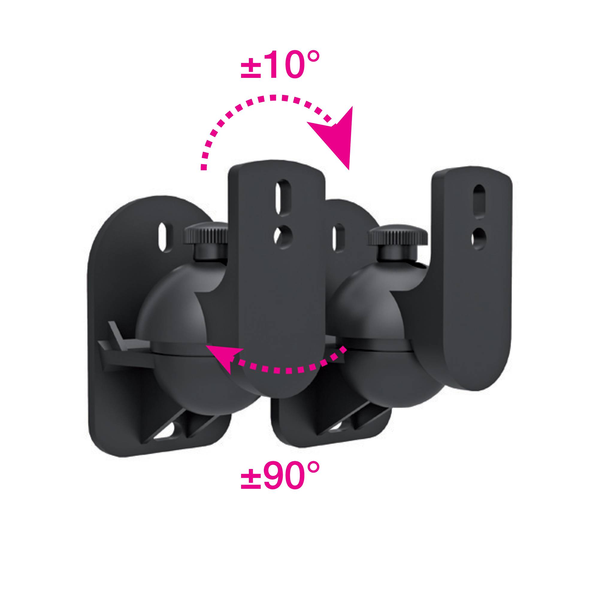 Coppia Staffe Speakers a Parete Universali Regolabili-9