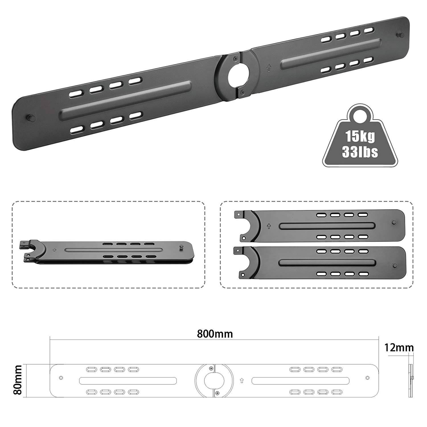 TECHLY NP Supporto per Soundbar Sonos® da Parete Nero-5