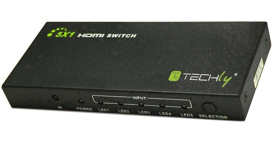 Switch HDMI 5 IN 1 OUT con Telecomando 4K UHD 3D-8