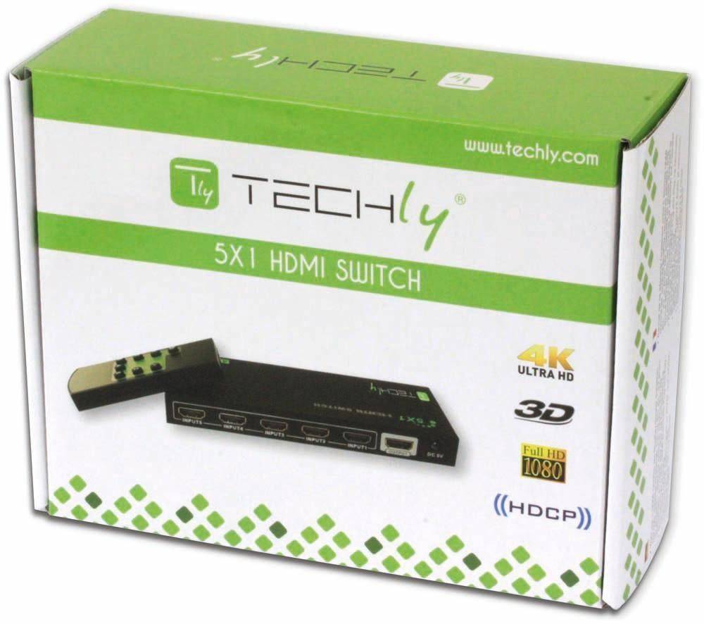 Switch HDMI 5 IN 1 OUT con Telecomando 4K UHD 3D-9