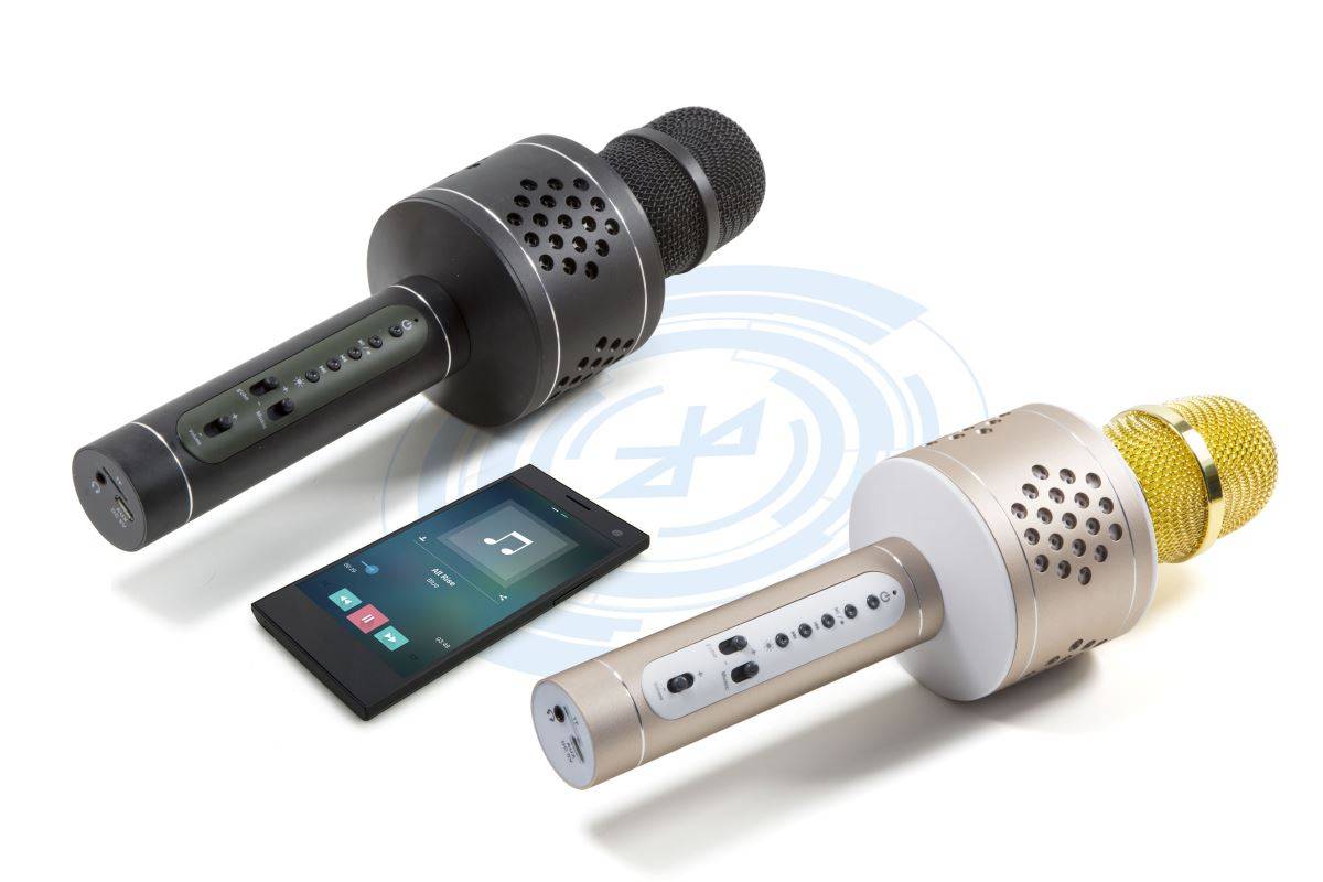 Microfono Karaoke Bluetooth con TWS per Cantare in Duetto Nero, BT-X35-4