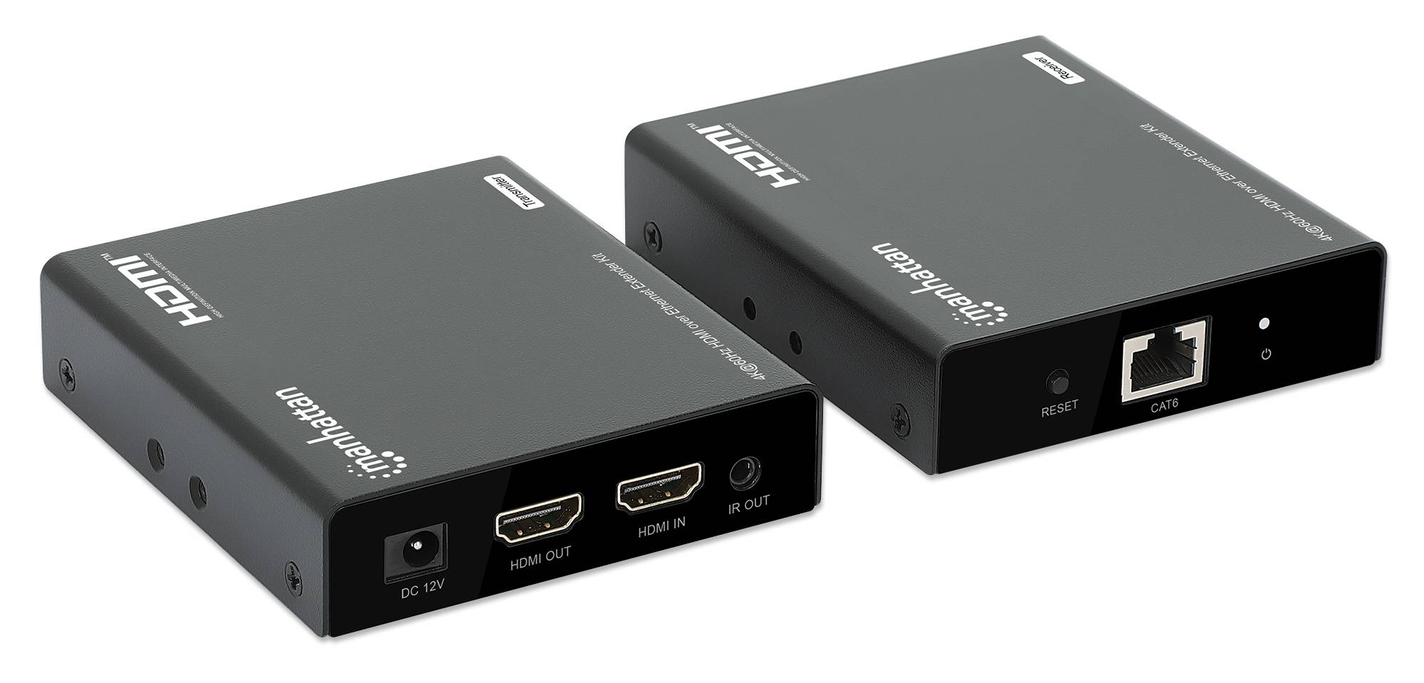 MANHATTAN Kit Extender HDMI Over Ethernet 4K@60Hz Nero-6