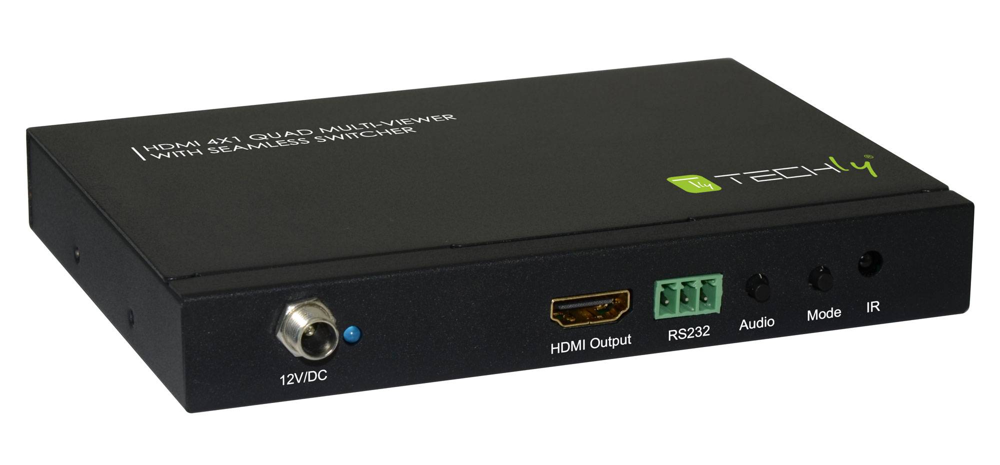 TECHLY Multiview HDMI 4x1 con switch seamless Nero-2