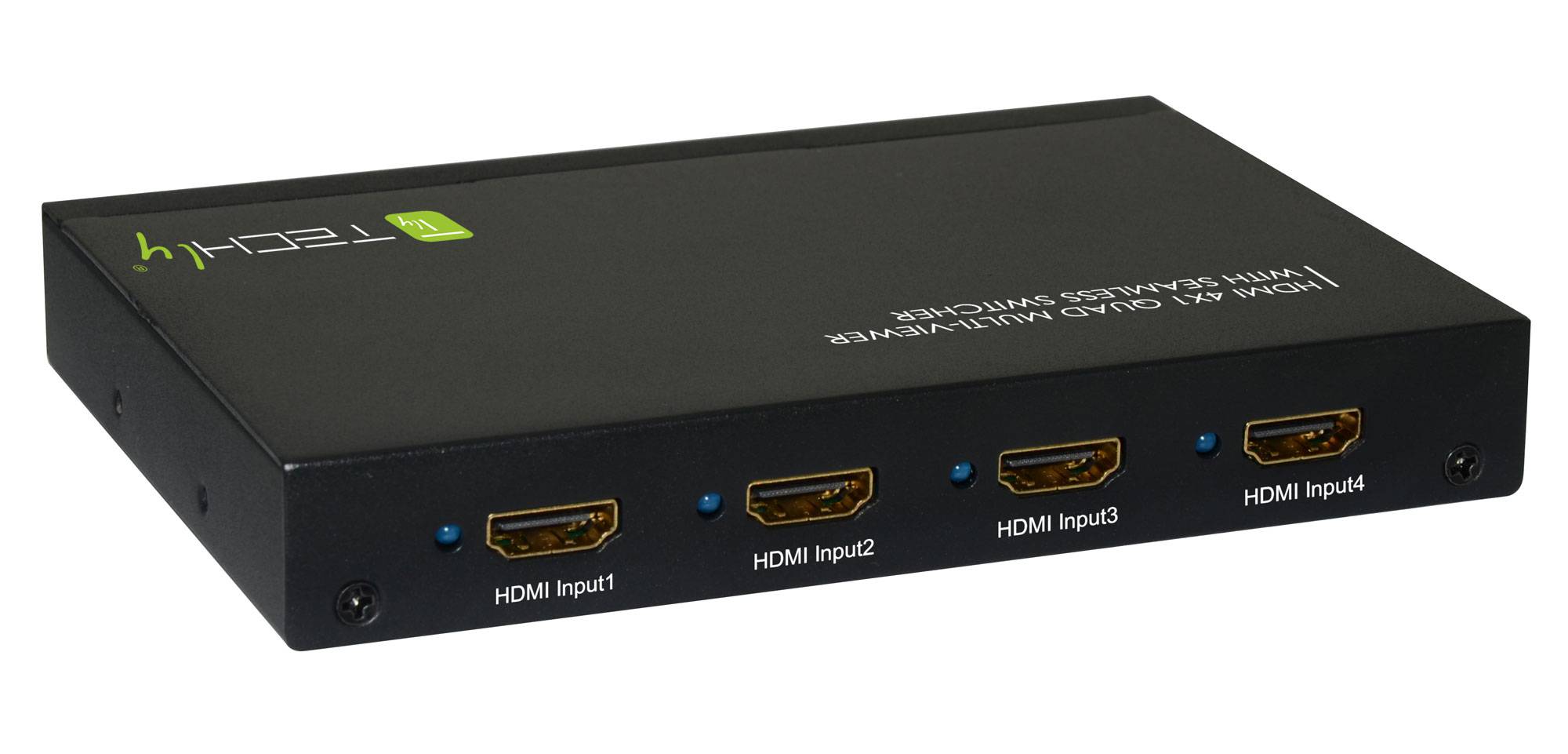 TECHLY Multiview HDMI 4x1 con switch seamless Nero-3