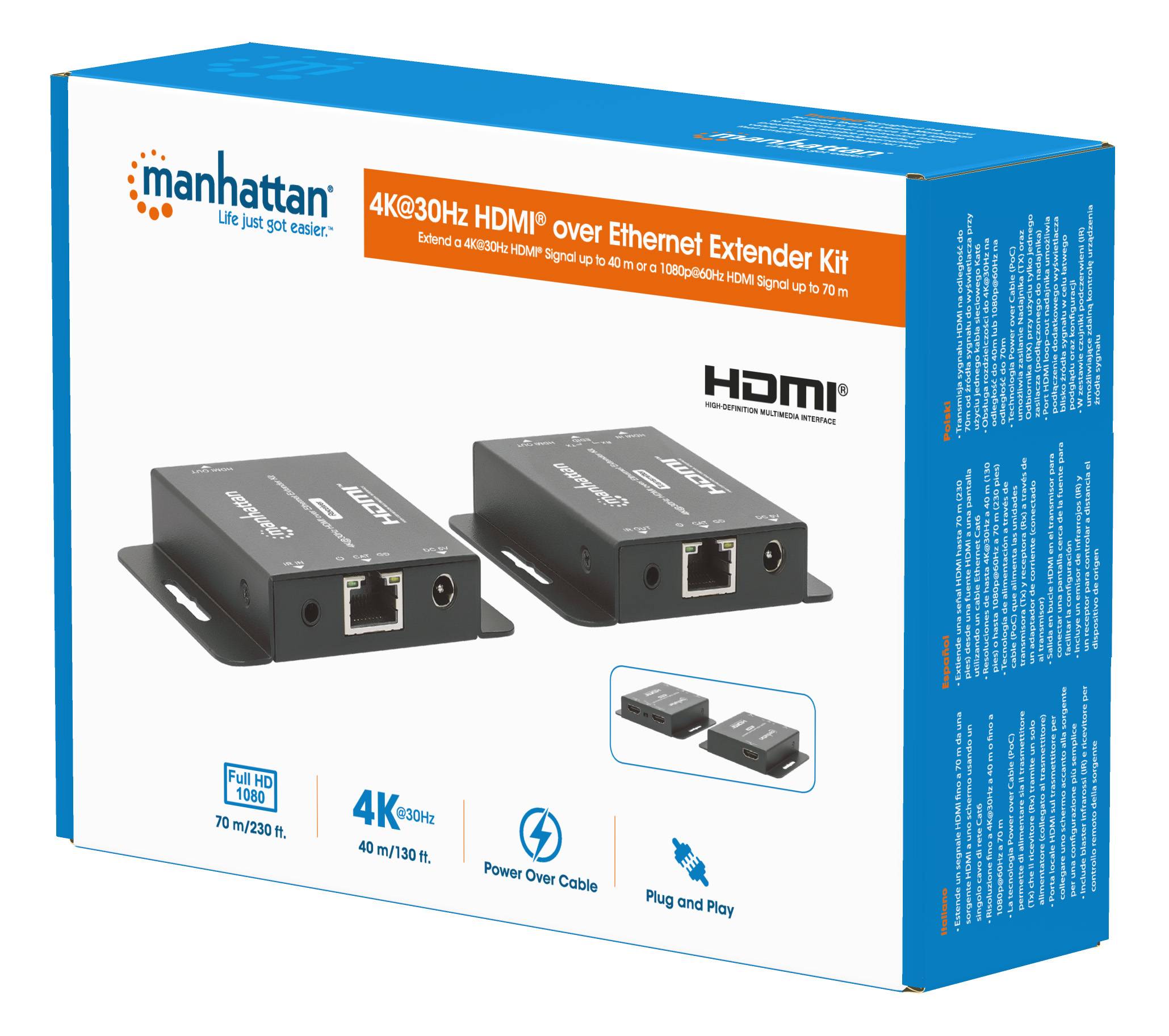 Kit Extender HDMI Over Ethernet 4K@30Hz-5
