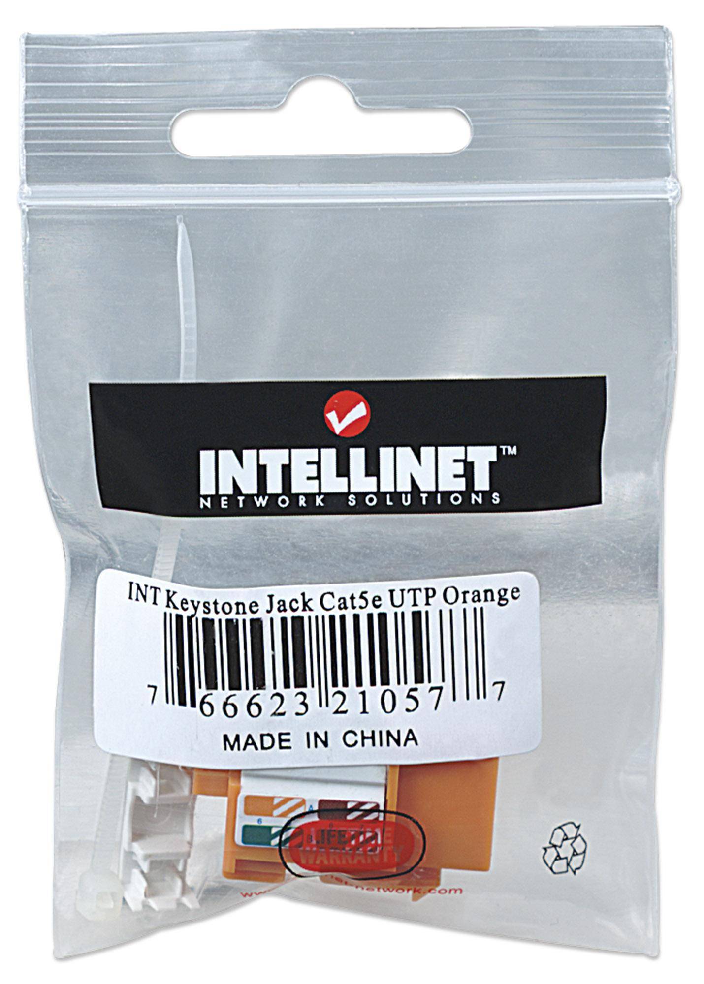 Frutto Keystone RJ45 Cat.5E UTP IDC 90° Arancione-6