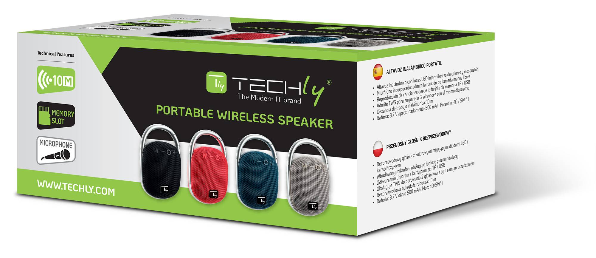 Mini Altoparlante Wireless BT V5.3 Speaker Luce LED Vivavoce TF USB Grigio-1
