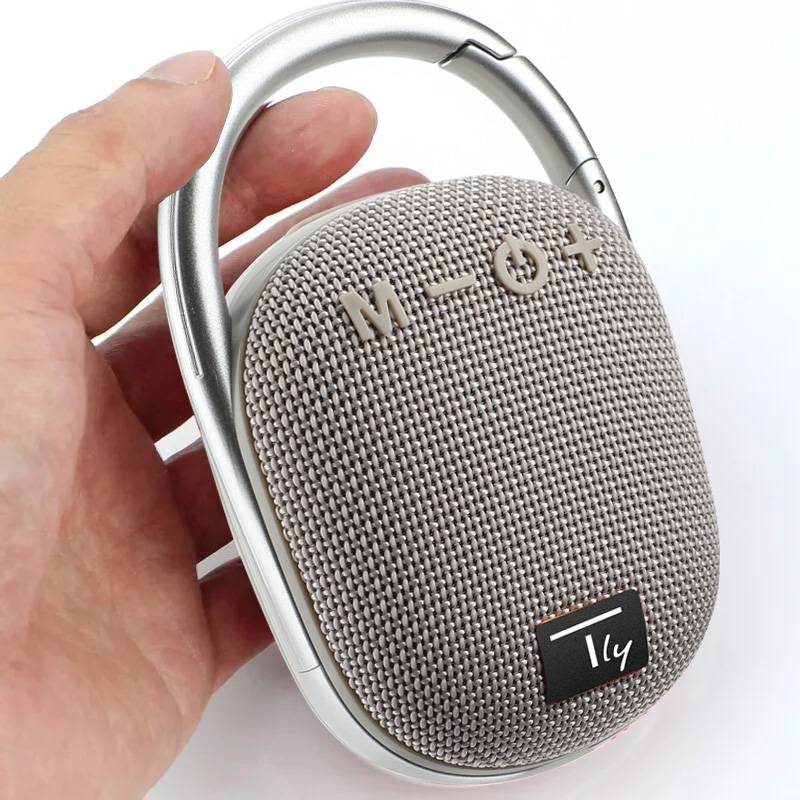 Mini Altoparlante Wireless BT V5.3 Speaker Luce LED Vivavoce TF USB Grigio-2