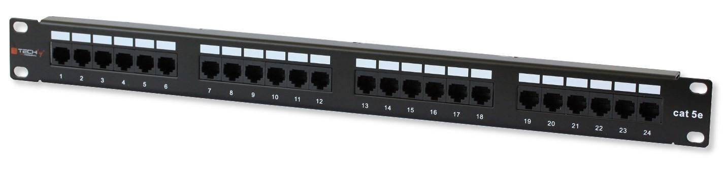 Techly Pannello Patch UTP 24 Posti RJ45 Cat.5E (I-PP 24-RU-C5ET) I-PP 24-RU-C5ET-3