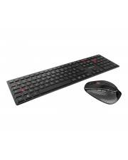 CHERRY DW 9500 SLIM tastiera Mouse incluso Universale RF senza fili + Bluetooth AZERTY Francese Nero, Grigio-0