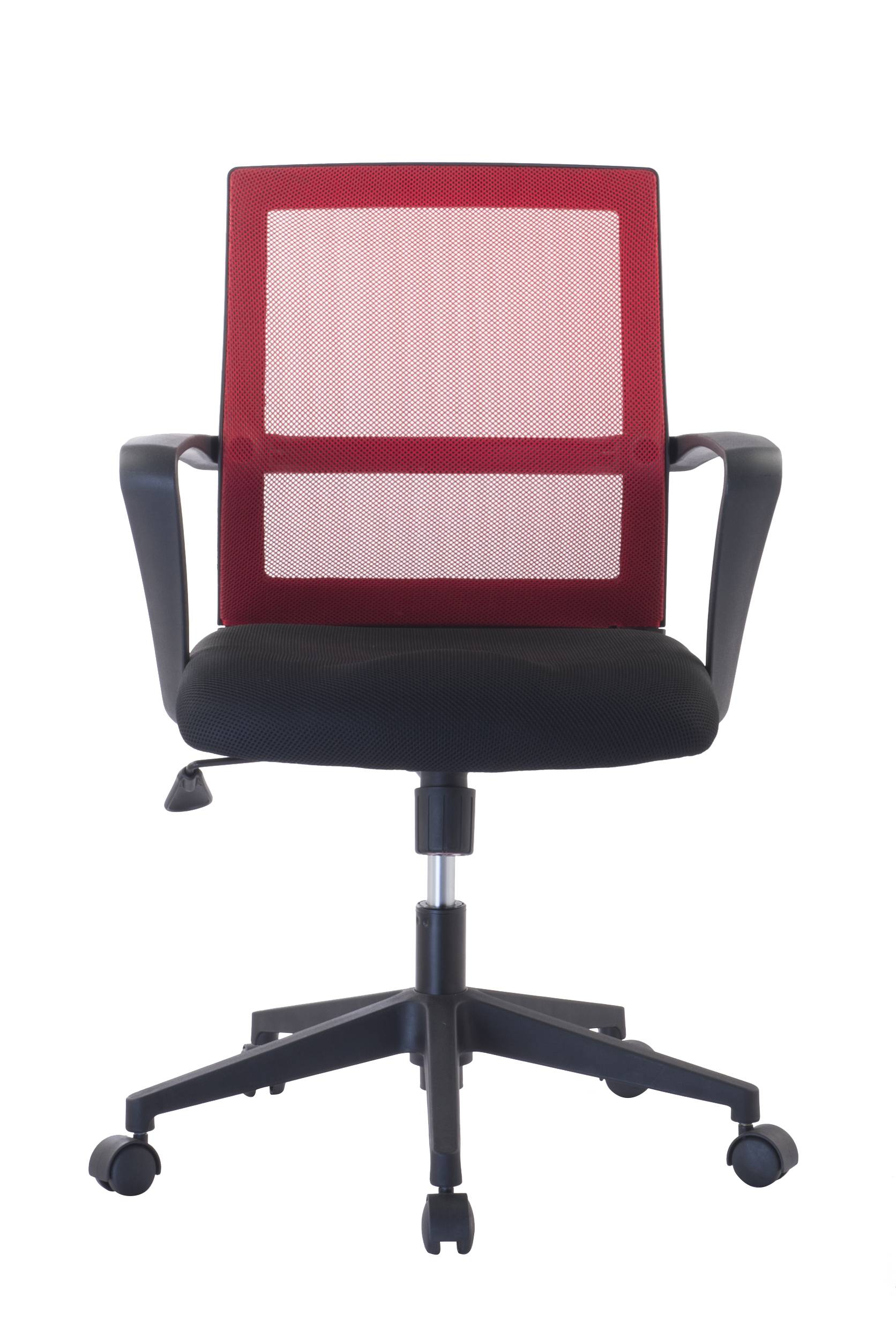 Sedia per Ufficio con Schienale Medio Nero/Bordeaux-1