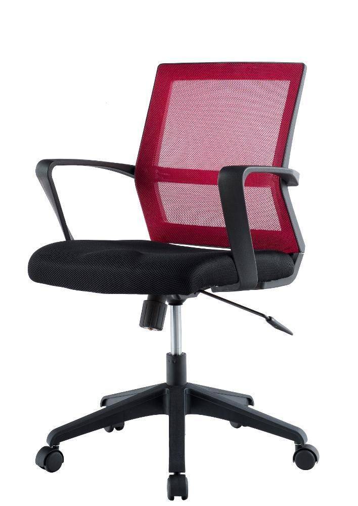 Sedia per Ufficio con Schienale Medio Nero/Bordeaux-3