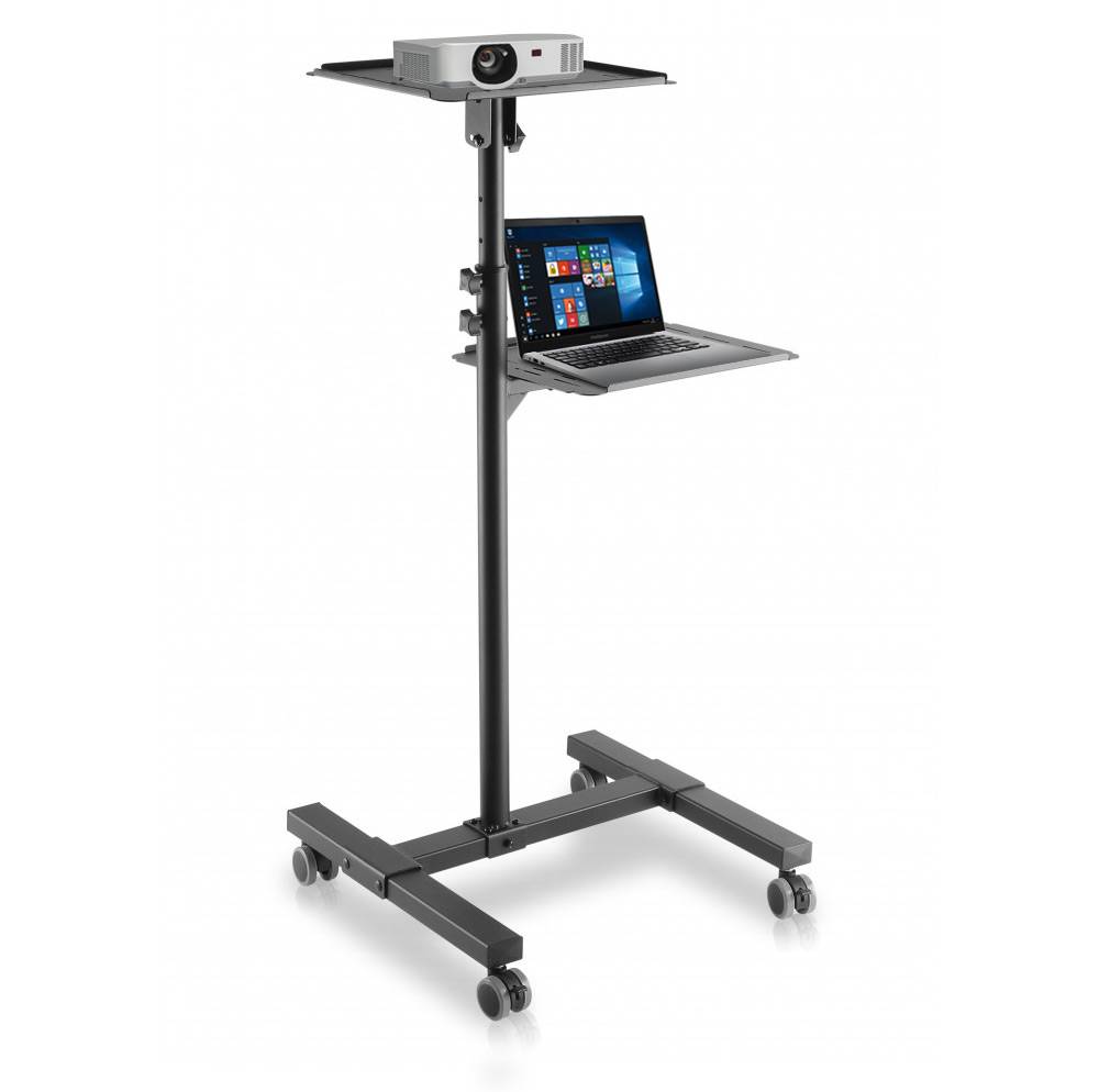 Carrello per Proiettore Notebook Regolabile con Mensola-5