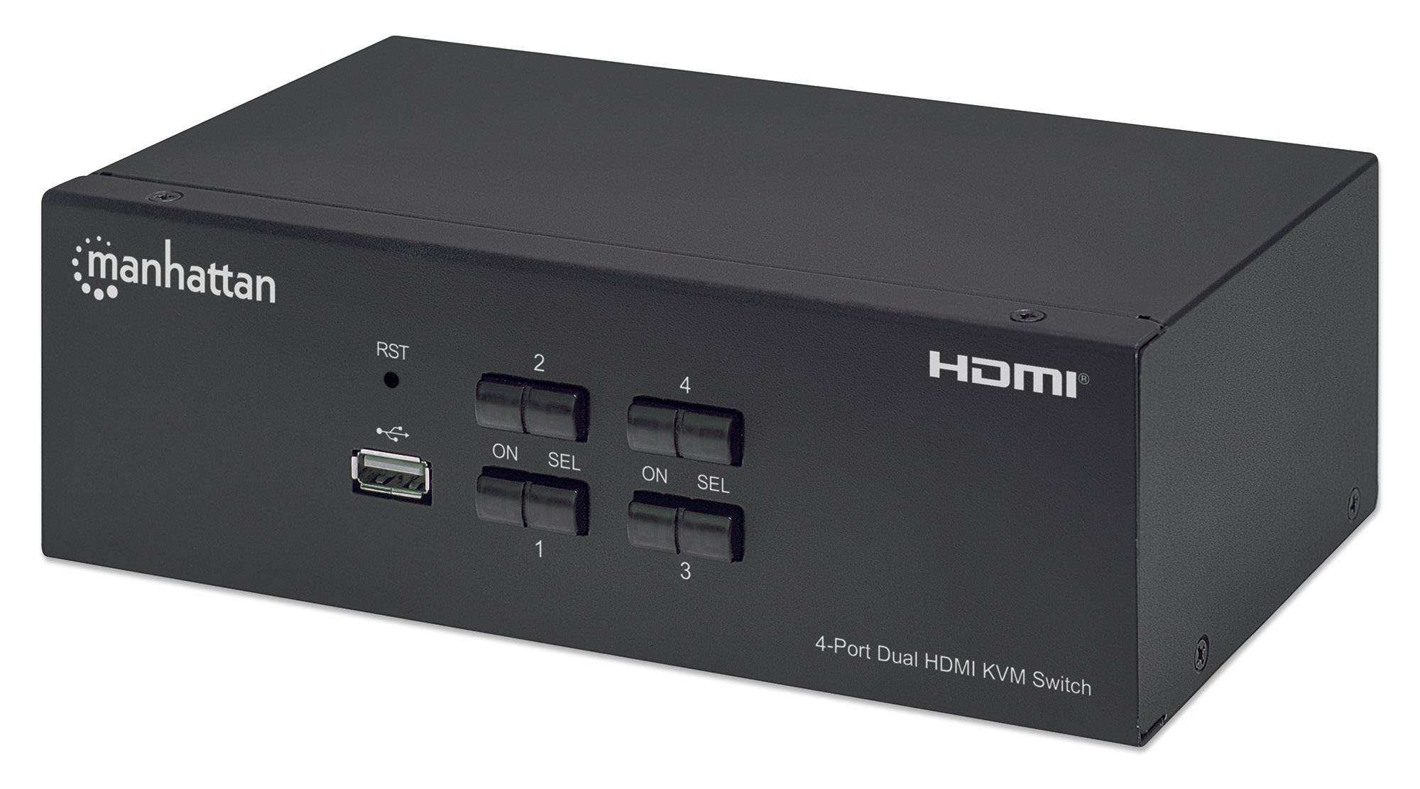 Manhattan 153539 switch per keyboard-video-mouse (kvm) Nero-5