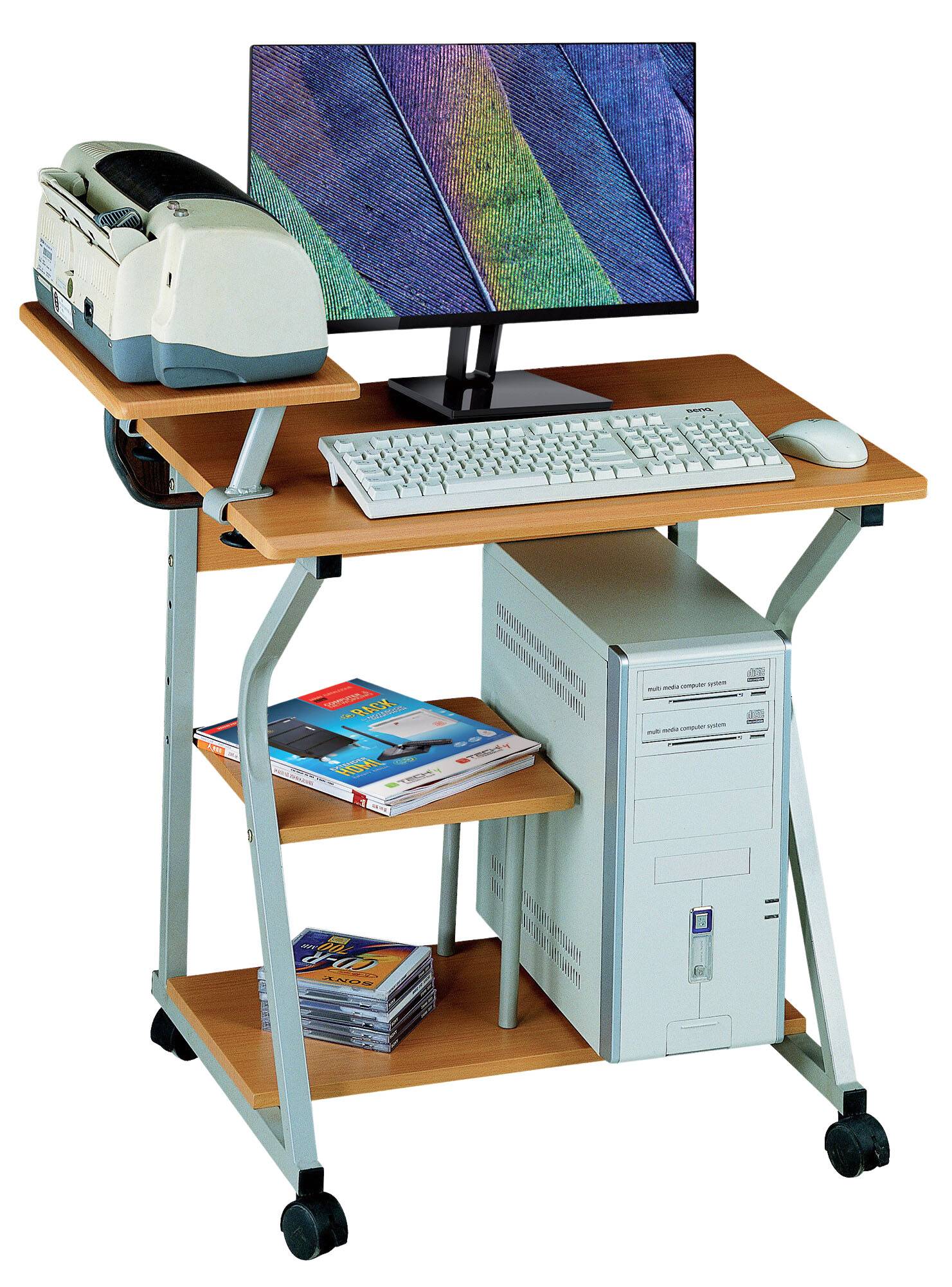 TECHLY Scrivania per Computer Compact Faggio-4