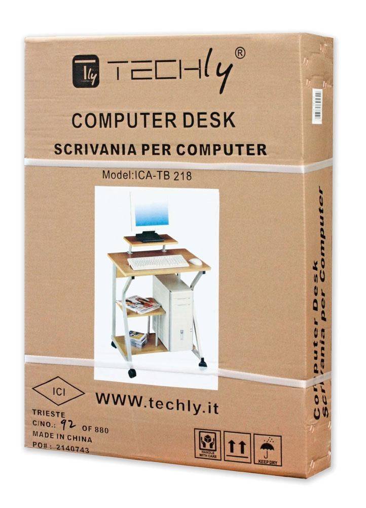 TECHLY Scrivania per Computer Compact Faggio-1