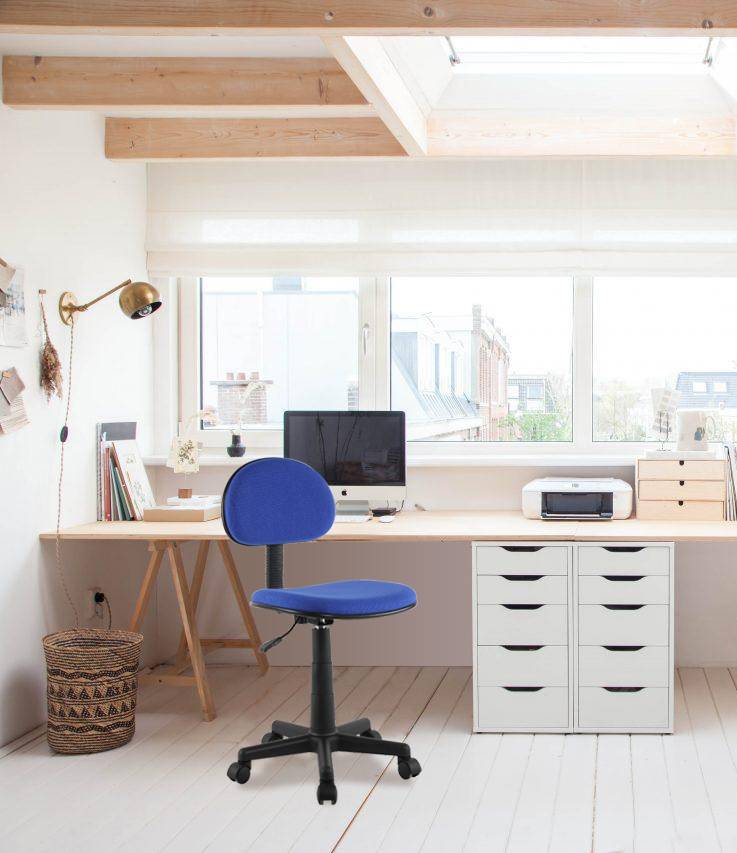 Sedia per Ufficio Colore Blu-5