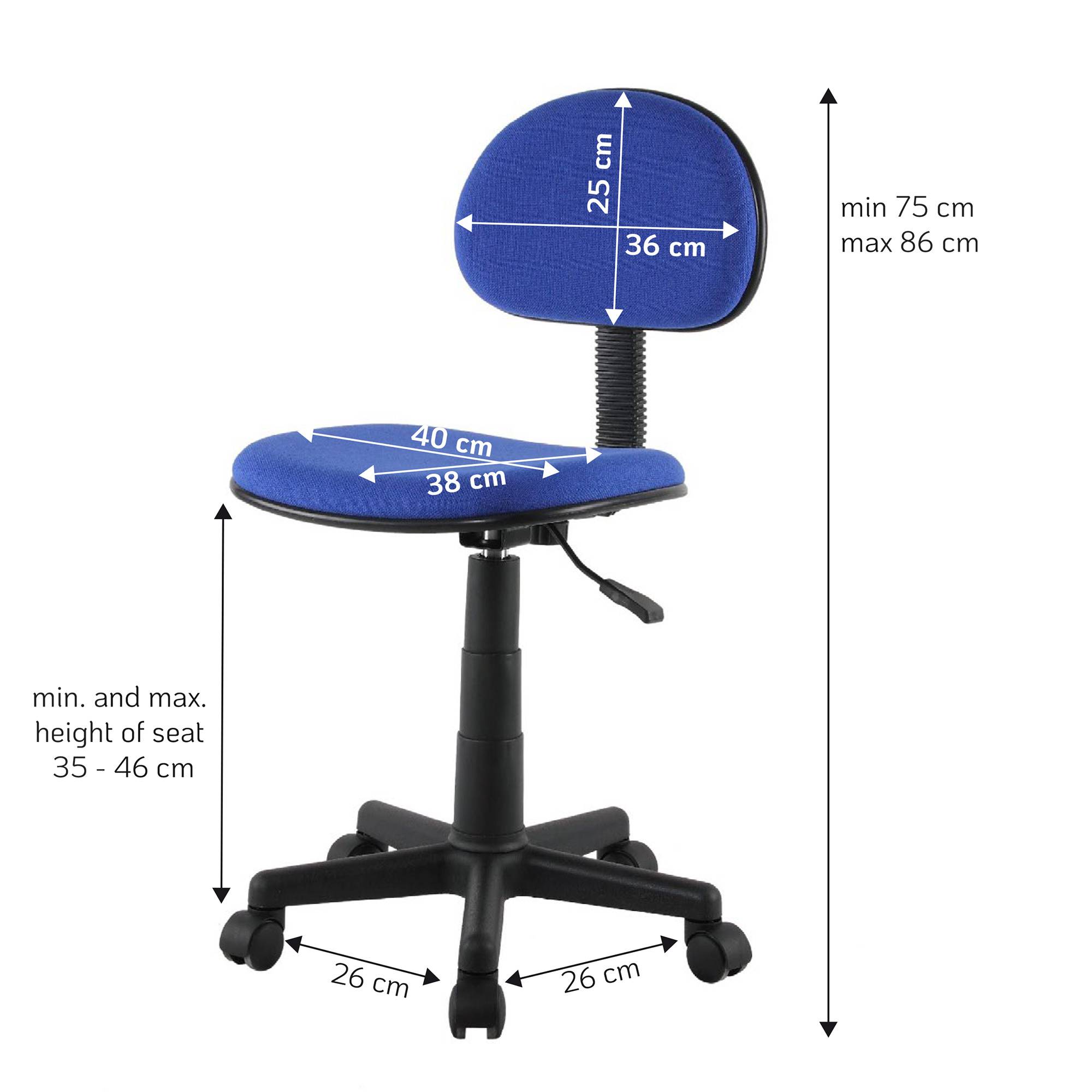 Sedia per Ufficio Colore Blu-2
