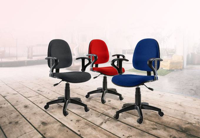 Sedia per Ufficio Easy Colore Rosso-3