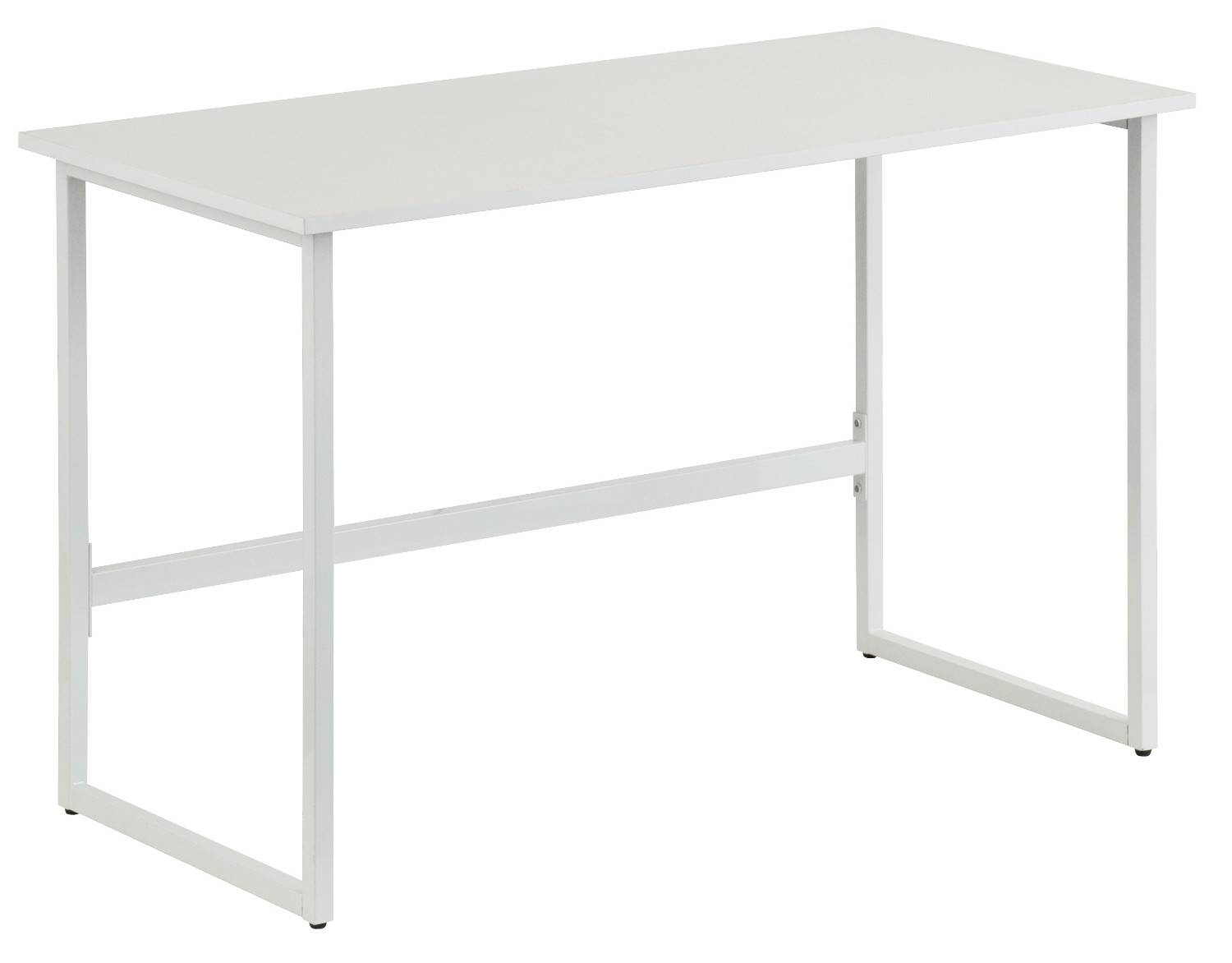 Scrivania per Computer dal Design Moderno per Casa e Ufficio Bianco-2
