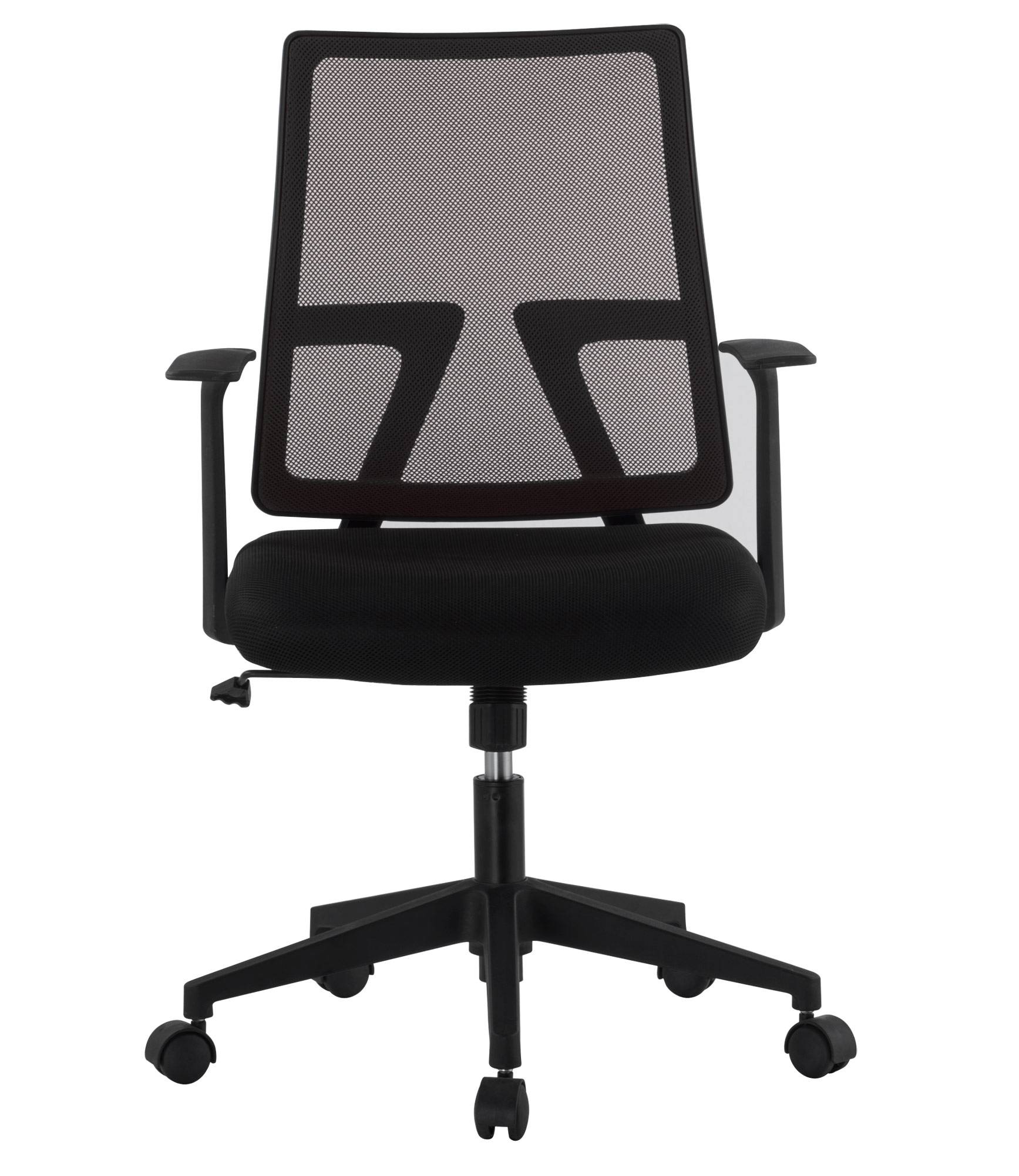 TECHLY Sedia da Ufficio con Seduta Imbottita e Schienale in Tessuto High Tech Nero-5