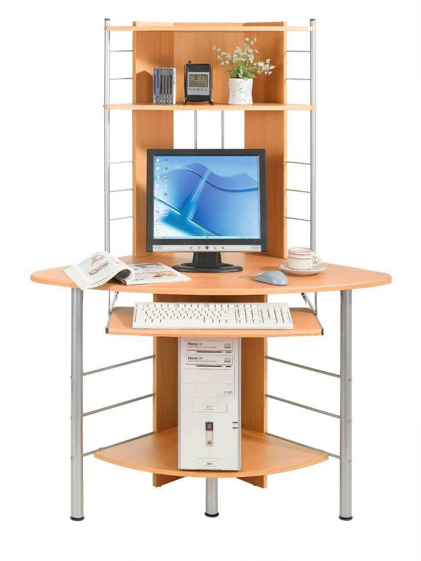 Scrivania per Computer Angolare. Faggio-4