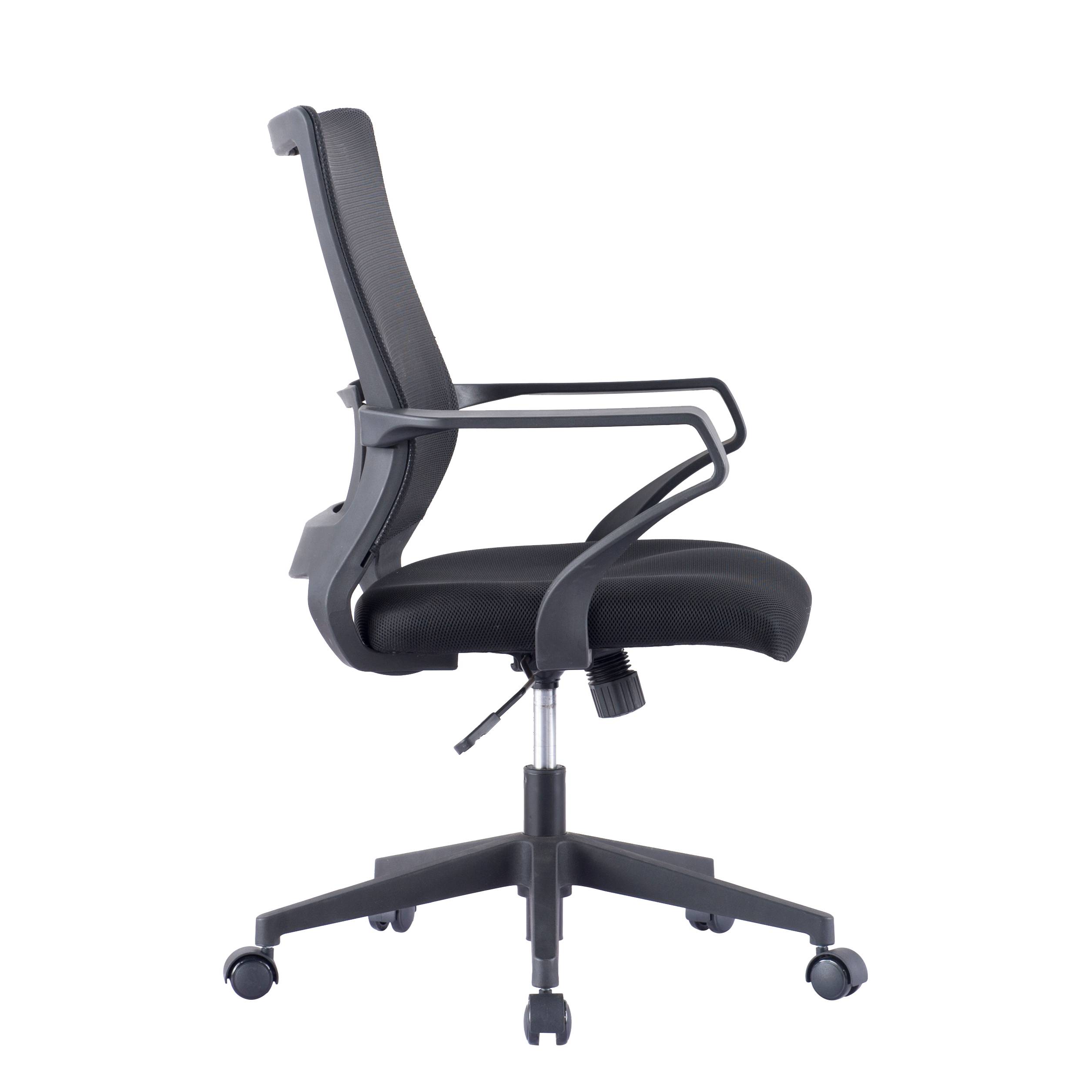 Sedia per Ufficio con Schienale Medio in rete Nero-1