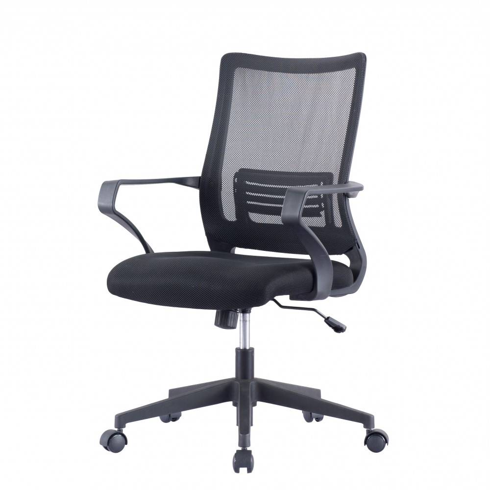 Sedia per Ufficio con Schienale Medio in rete Nero-3
