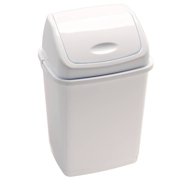 Pattumiera con Coperchio Basculante RIF Basic Medial International - 18 Litri - 909018 (Bianco)-0