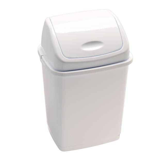 Pattumiera con Coperchio Basculante RIF Basic Medial International - 35 Litri - 909035 (Bianco)-0