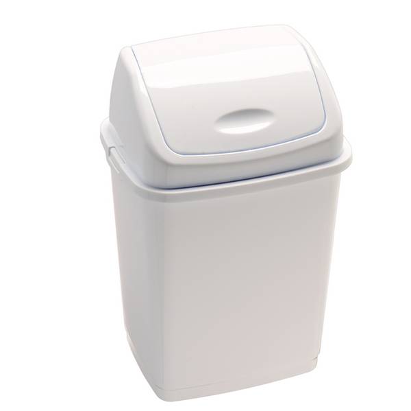 Pattumiera con Coperchio Basculante RIF Basic Medial International - 35 Litri - 909035 (Bianco)