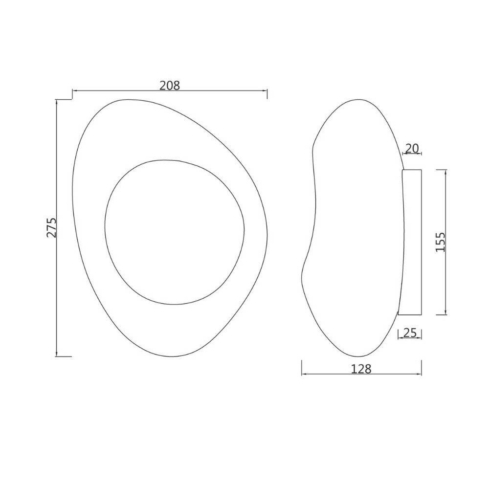 Applique Contemporanea Mabell Metallo Nero 1 Luce Diffusore Vetro Oro-3
