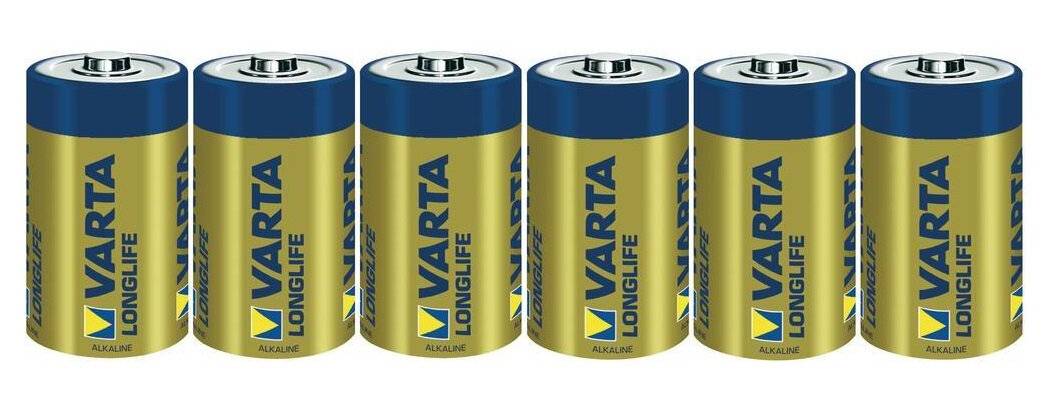 Batteria Varta alcalina, mono, D, LR20, 1,5 V lunga durata, confezione in alluminio (confezione da 6)-1
