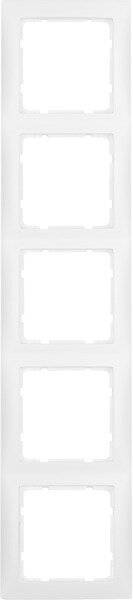 Berker - 10159909 - Frame 5gang, S.1, p. white, opaco, plastic-1